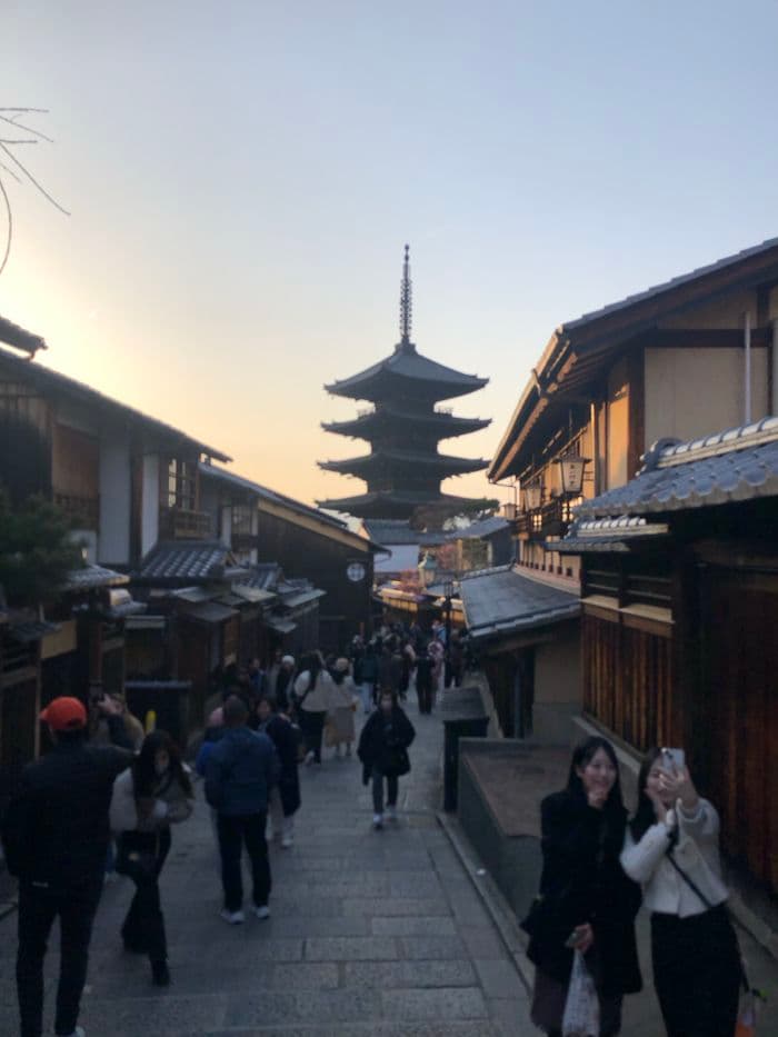 Gion bei Sonnenuntergang