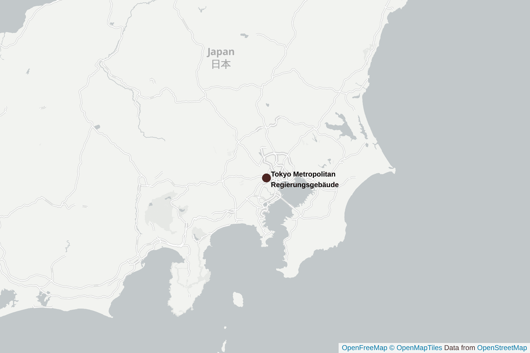 Karte von Tokyo Metropolitan Regierungsgebäude